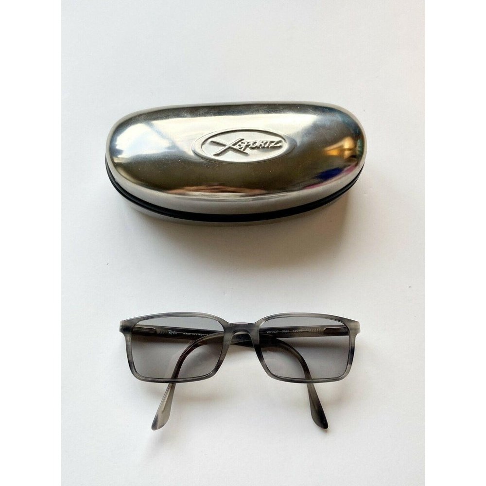 Ray Ban Rb5037 Grey Tortoise Rectangular Sunglasse - image 2